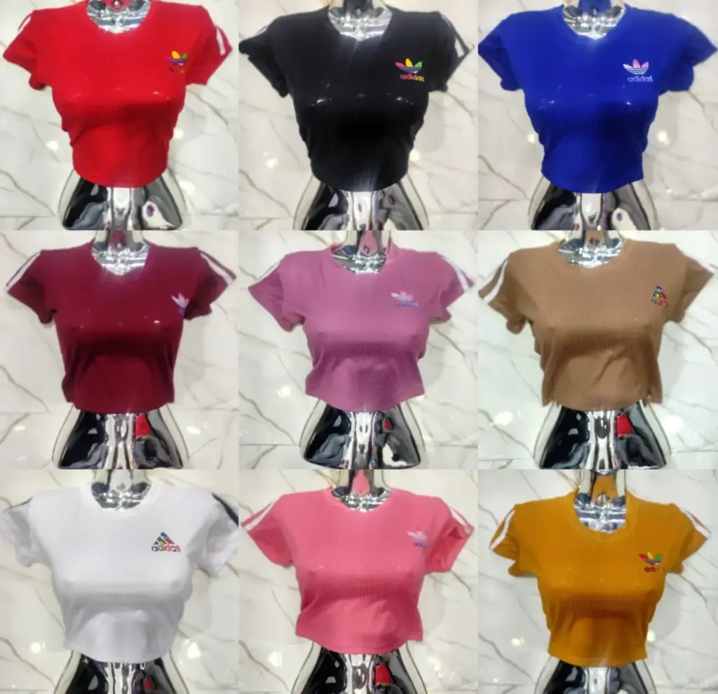 crop top acanalados Docena variada