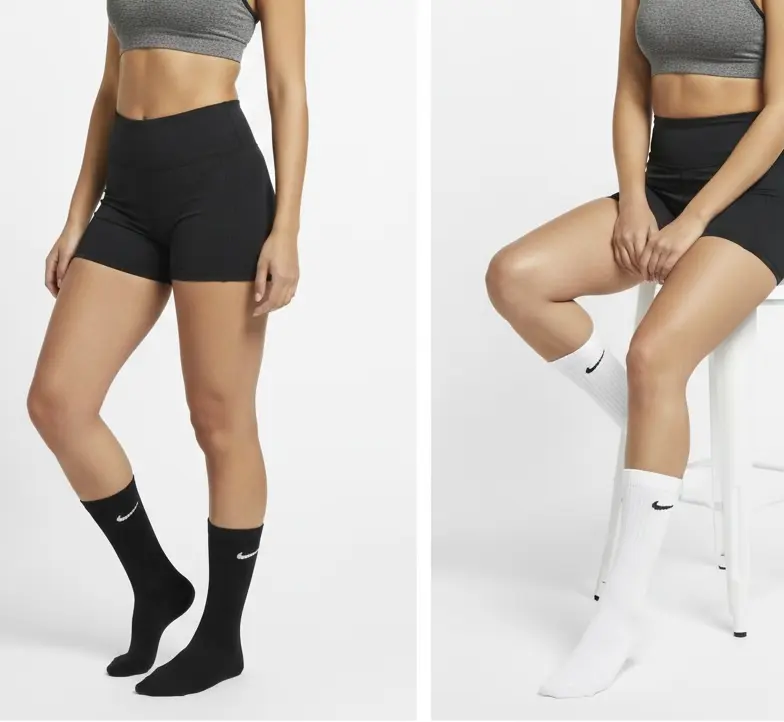 (Docena) Medias De paño nike blanco negro